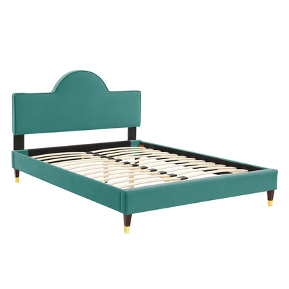 Modway Outlet Aurora Performance Velvet Full Bed by Modway  Bedroom Furniture Teal - MOD-7031-TEA