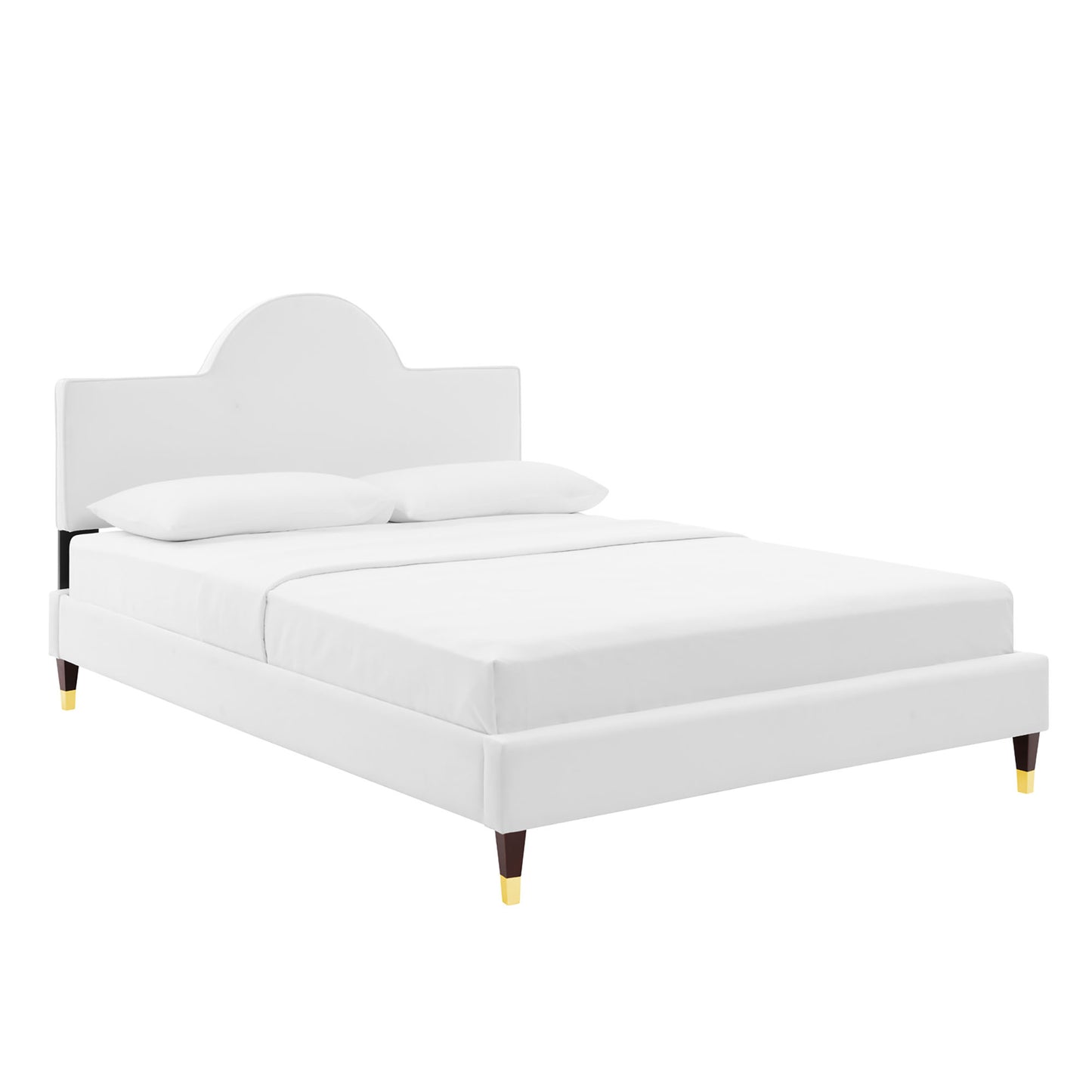 Modway Outlet Aurora Performance Velvet King Bed by Modway  Bedroom Furniture White - MOD-7032-WHI