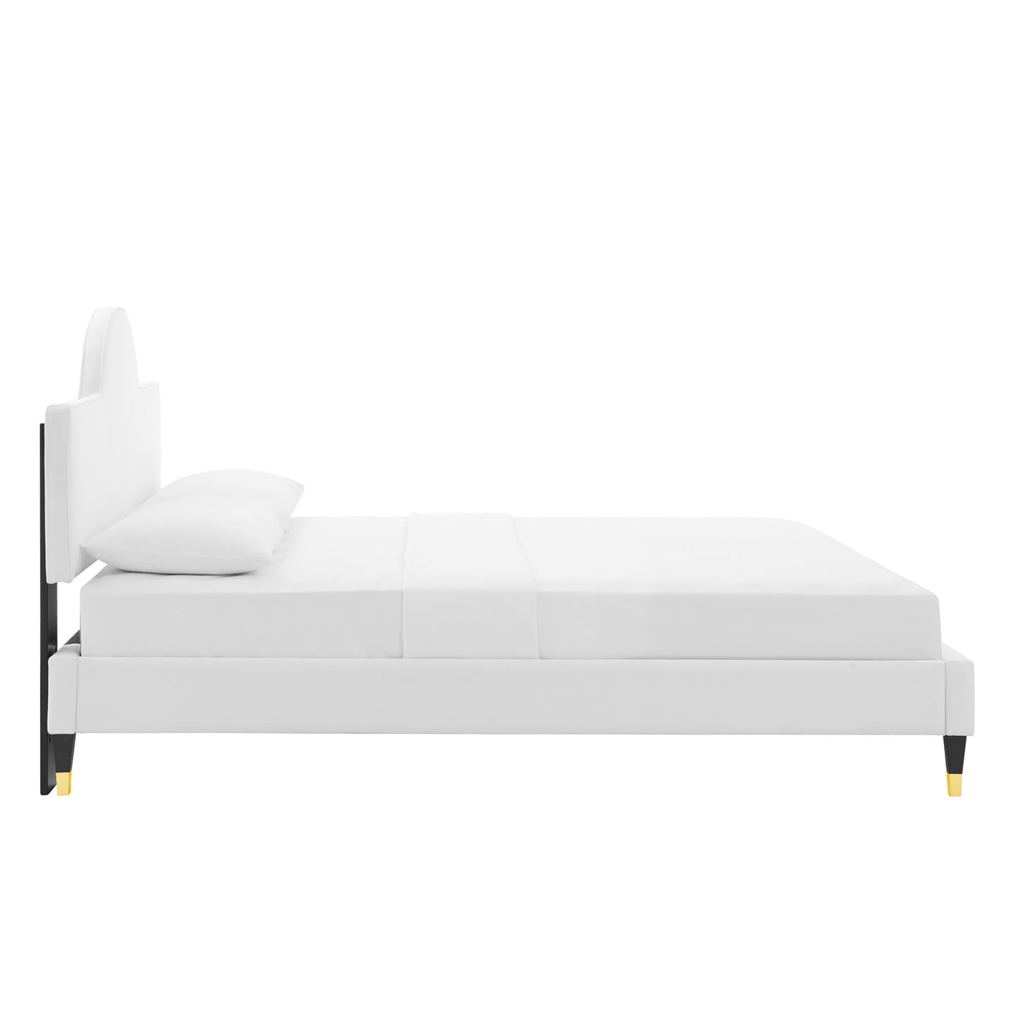 Modway Outlet Aurora Performance Velvet King Bed by Modway  Bedroom Furniture White - MOD-7032-WHI