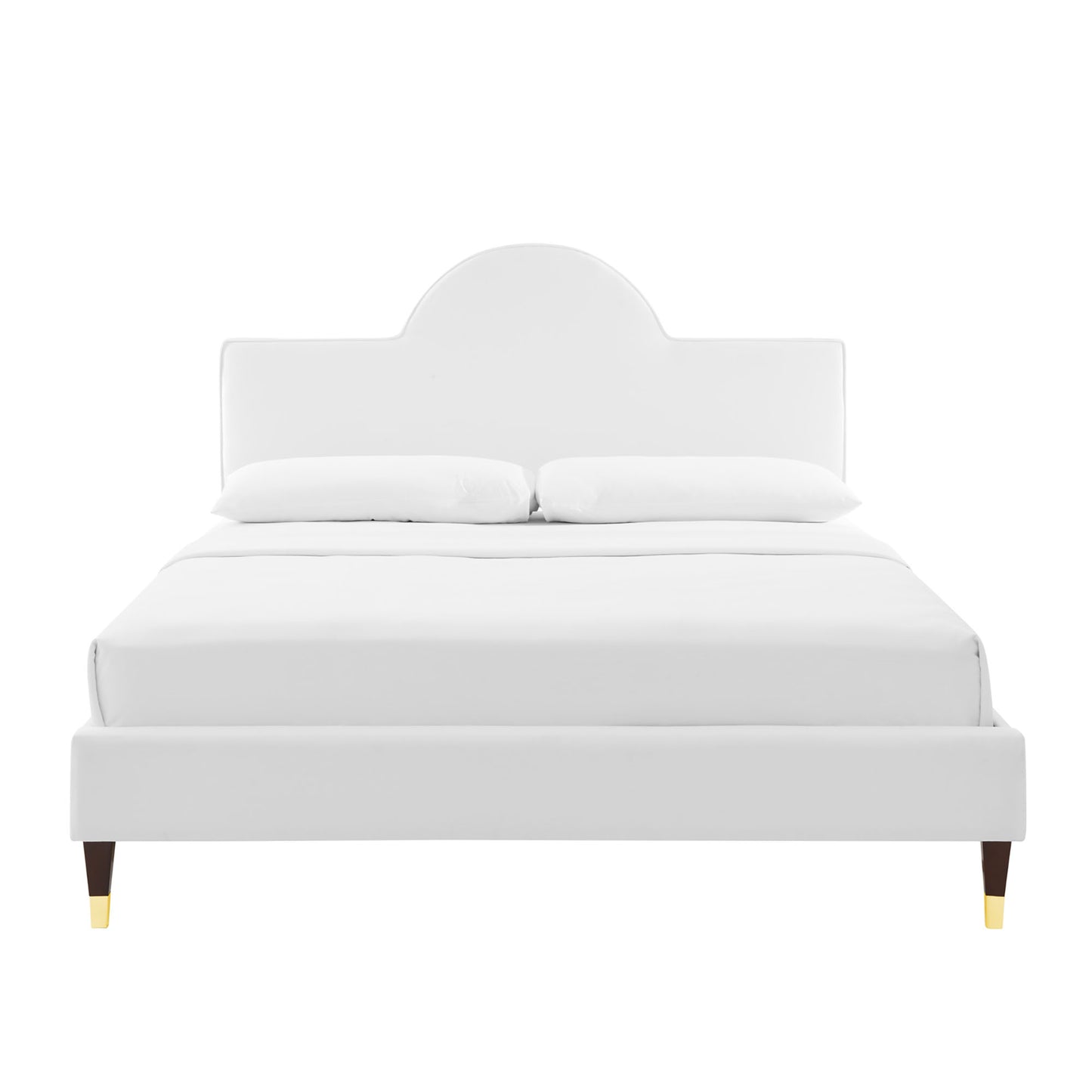 Modway Outlet Aurora Performance Velvet King Bed by Modway  Bedroom Furniture White - MOD-7032-WHI