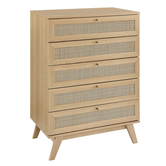 Modway Outlet Soma 5-Drawer Chest by Modway  Bedroom Furniture Oak - MOD-7052-OAK