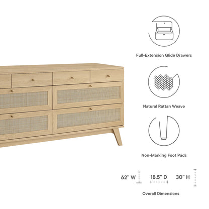 Modway Outlet Soma 8-Drawer Dresser by Modway  Bedroom Furniture Oak - MOD-7054-OAK