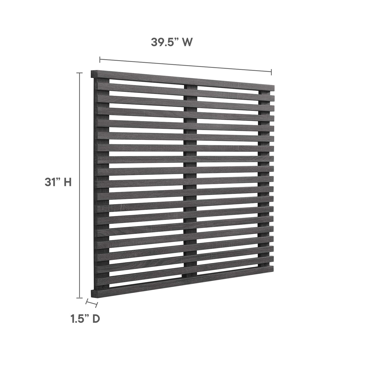 Modway Outlet Render Wall Mount Twin Headboard by Modway  Bedroom Furniture Charcoal - MOD-7061-CHA