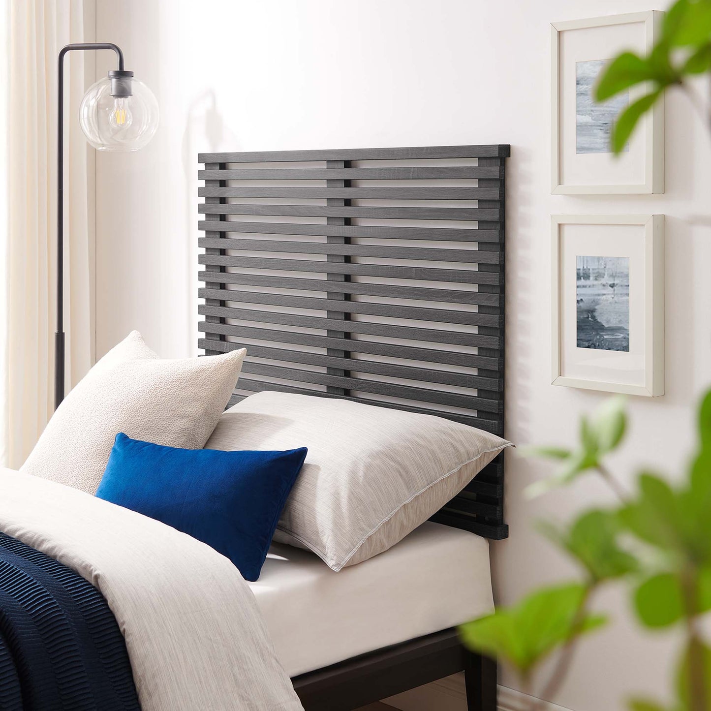 Modway Outlet Render Wall Mount Twin Headboard by Modway  Bedroom Furniture Charcoal - MOD-7061-CHA