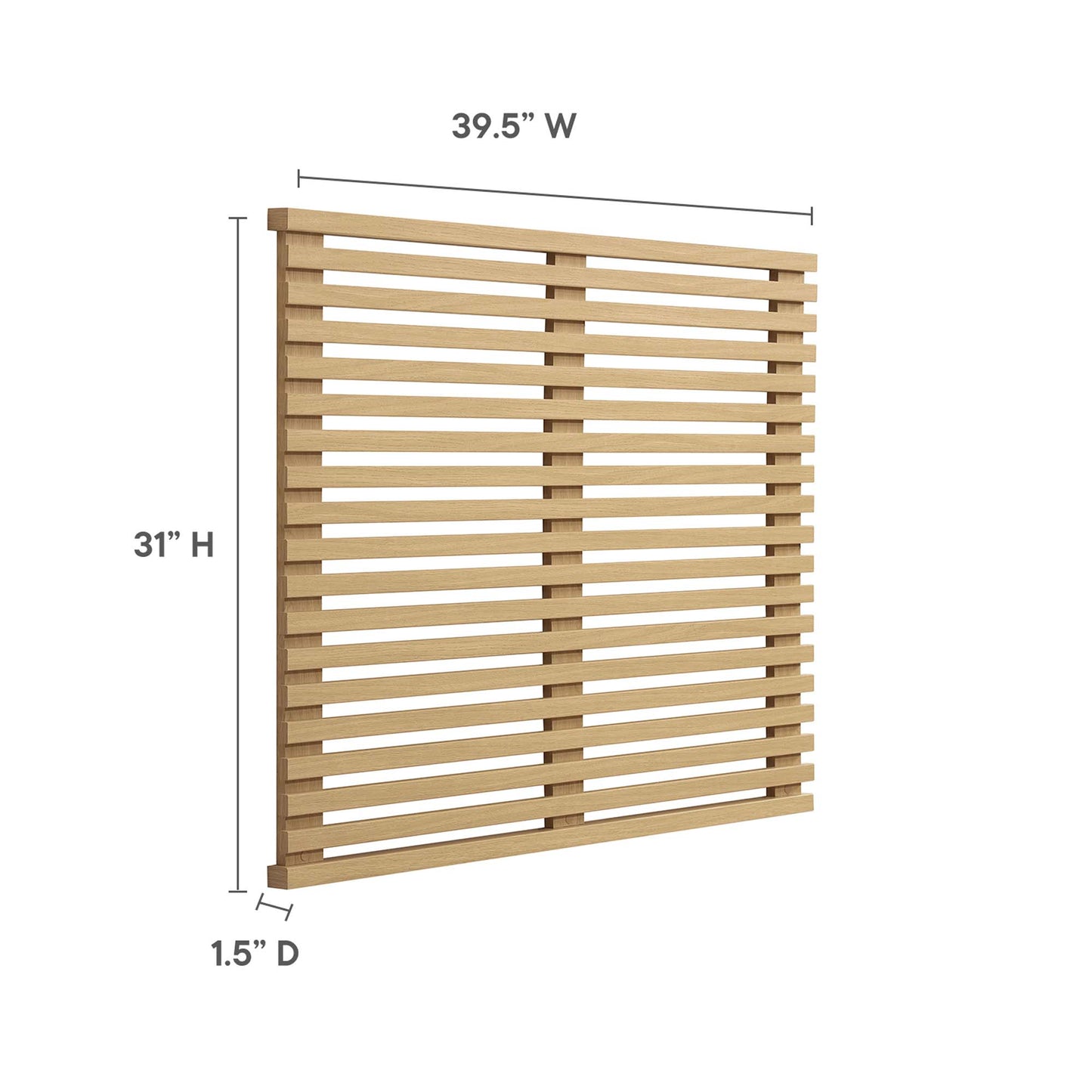 Modway - Render Wall Mount Twin Headboard by Modway  Bedroom Headboards Brown - MOD-7061-OAK