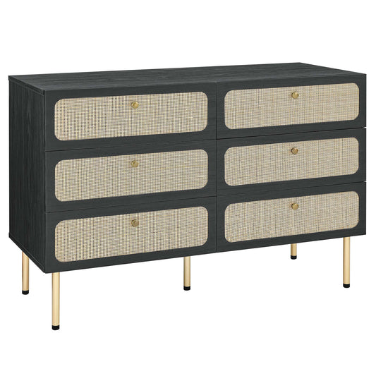 Modway Outlet Chaucer 6-Drawer Compact Dresser by Modway  Bedroom Furniture Black - MOD-7066-BLK