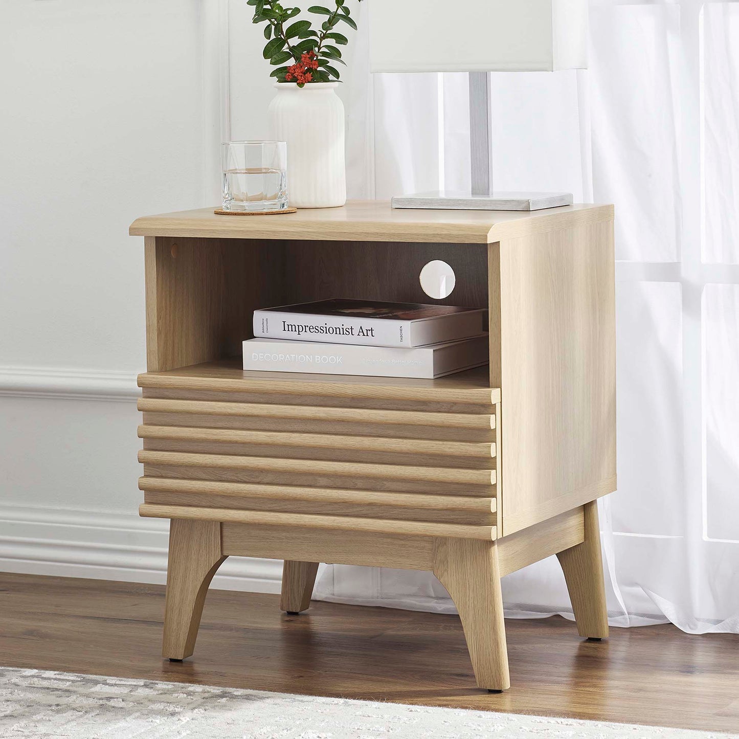 Modway - Render Nightstand by Modway  Bedroom  Brown - MOD-7070-OAK