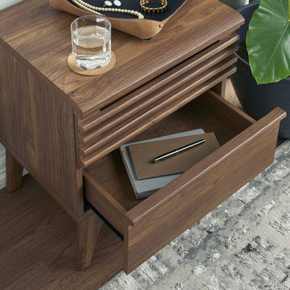 Modway - Render Nightstand by Modway  Bedroom  Brown - MOD-7071-WAL