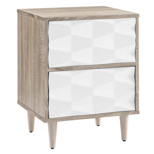 Modway Outlet Vespera 2-Drawer Nightstand by Modway  Bedroom Furniture Oak White - MOD-7080-OAK-WHI