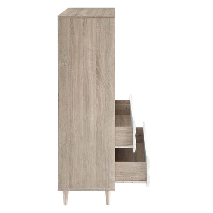 Modway Outlet Vespera 5-Drawer Chest by Modway  Bedroom Furniture Oak White - MOD-7082-OAK-WHI