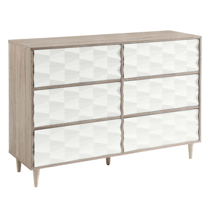 Modway Outlet Vespera 6-Drawer Dresser by Modway  Bedroom Furniture Oak White - MOD-7083-OAK-WHI
