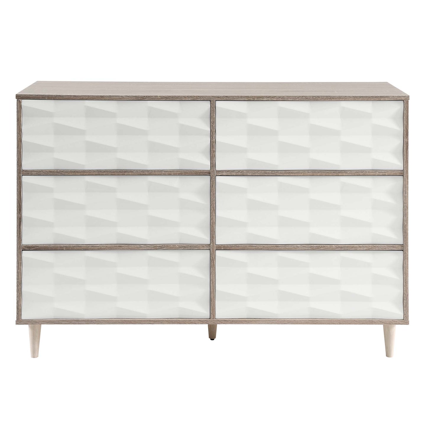 Modway Outlet Vespera 6-Drawer Dresser by Modway  Bedroom Furniture Oak White - MOD-7083-OAK-WHI