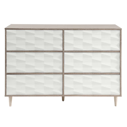 Modway Outlet Vespera 6-Drawer Dresser by Modway  Bedroom Furniture Oak White - MOD-7083-OAK-WHI