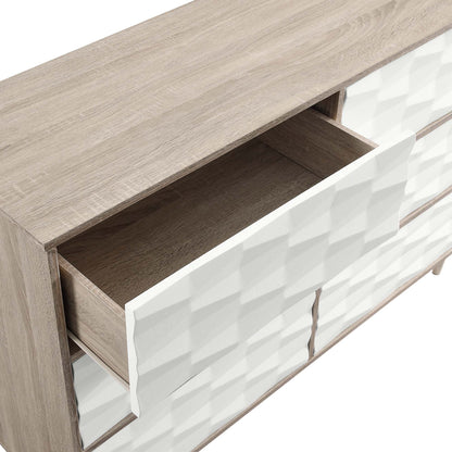 Modway Outlet Vespera 6-Drawer Dresser by Modway  Bedroom Furniture Oak White - MOD-7083-OAK-WHI