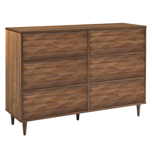 Modway - Vespera 6-Drawer Dresser by Modway  Bedroom Case Goods Brown - MOD-7083-WAL