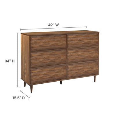 Modway - Vespera 6-Drawer Dresser by Modway  Bedroom Case Goods Brown - MOD-7083-WAL
