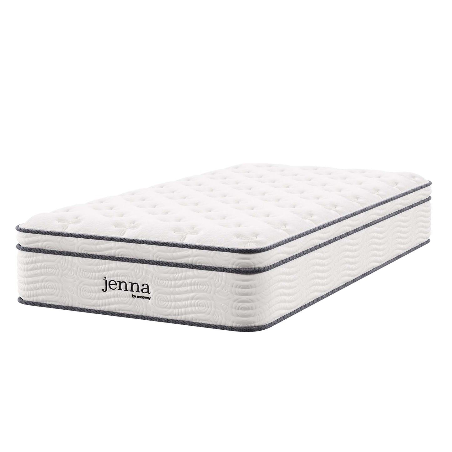 Modway - Jenna 12" Innerspring and Foam Twin Mattress by Modway  Mattresses Twin White - MOD-7087-WHI