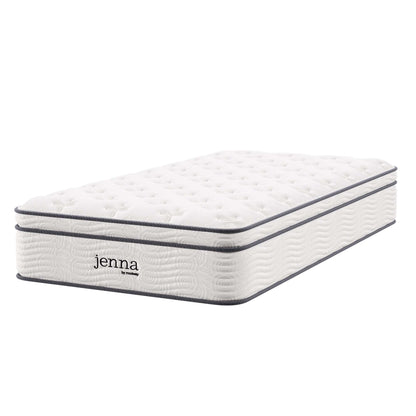Modway - Jenna 12" Innerspring and Foam Twin Mattress by Modway  Mattresses Twin White - MOD-7087-WHI