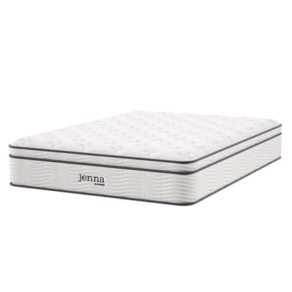 Modway - Jenna 12" Innerspring and Foam Full Mattress by Modway  Mattresses Twin White - MOD-7088-WHI