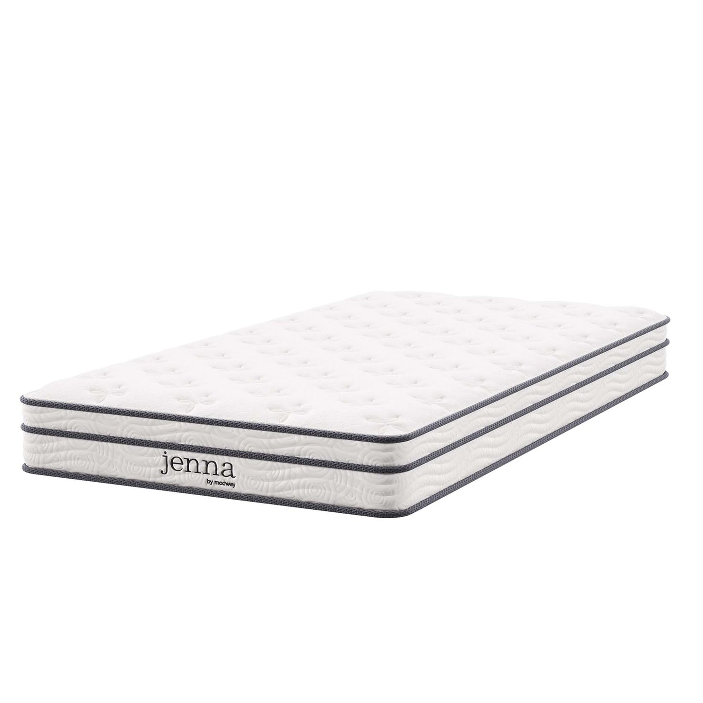 Modway - Jenna 6" Innerspring and Foam Twin Mattress by Modway  Mattresses Twin White - MOD-7093-WHI
