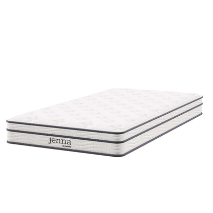 Modway - Jenna 6" Innerspring and Foam Twin Mattress by Modway  Mattresses Twin White - MOD-7093-WHI