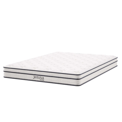 Modway - Jenna 6" Innerspring and Foam Full Mattress by Modway  Mattresses Twin White - MOD-7094-WHI