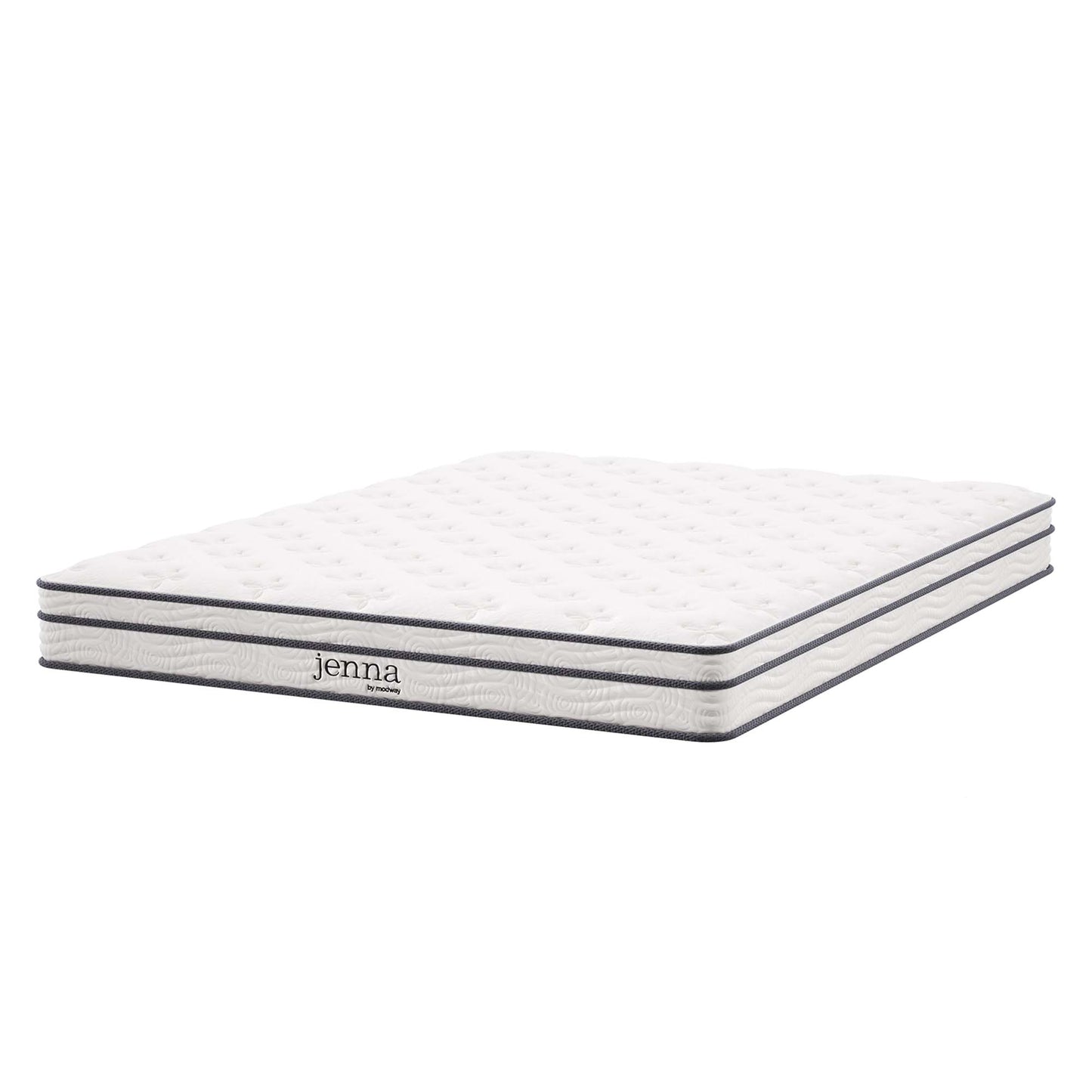 Modway - Jenna 6" Innerspring and Foam Queen Mattress by Modway  Mattresses Twin White - MOD-7095-WHI