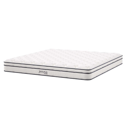 Modway - Jenna 6" Innerspring and Foam King Mattress by Modway  Mattresses Twin White - MOD-7096-WHI