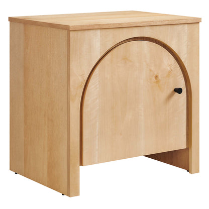 Modway - Appia Arched Door Nightstand by Modway  Bedroom  Brown - MOD-7109-OAK
