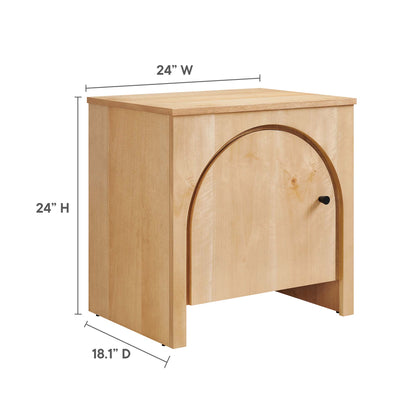 Modway - Appia Arched Door Nightstand by Modway  Bedroom  Brown - MOD-7109-OAK