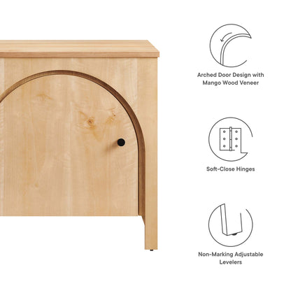 Modway - Appia Arched Door Nightstand by Modway  Bedroom  Brown - MOD-7109-OAK
