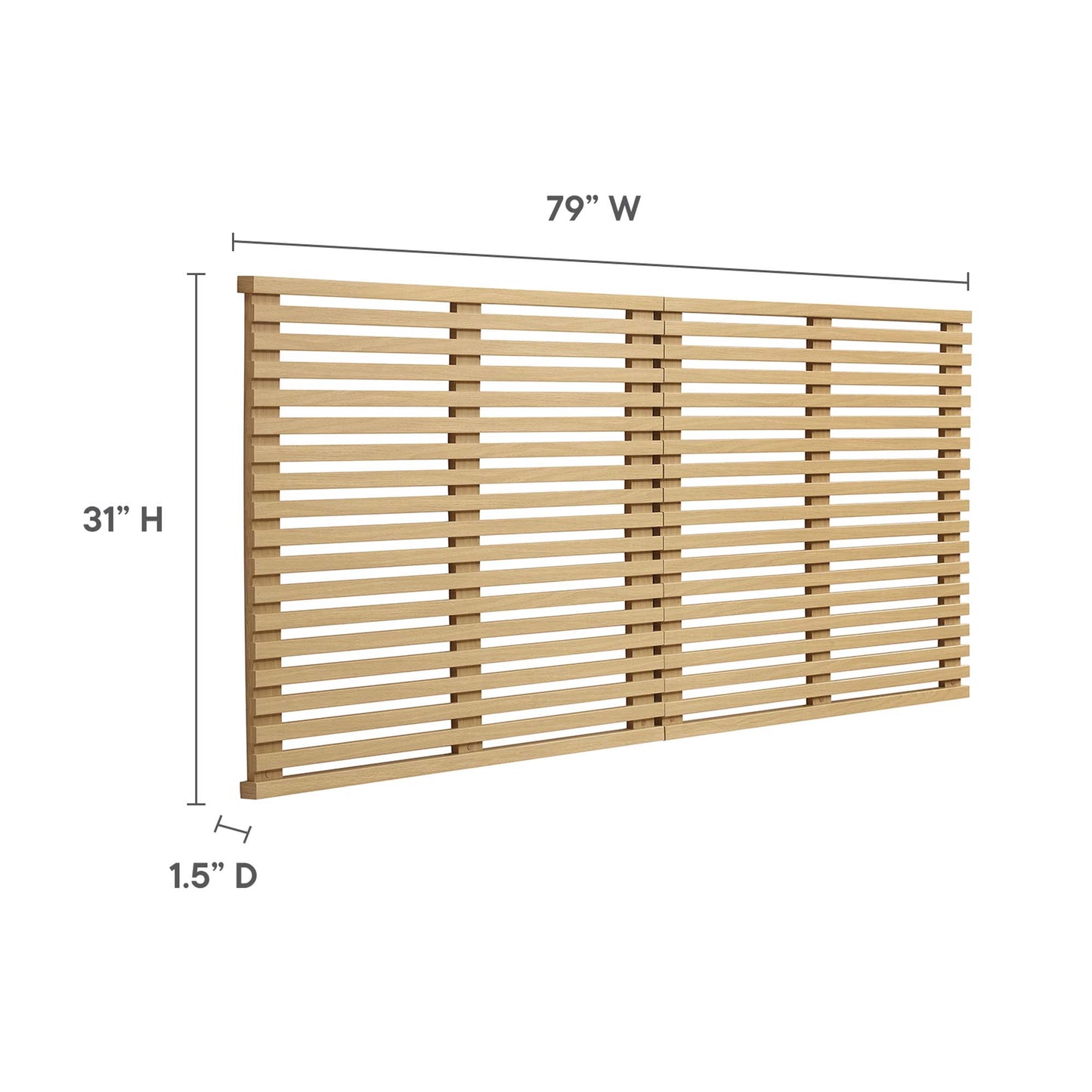 Modway - Render Wall Mount King Headboard by Modway  Bedroom Headboards Brown - MOD-7111-OAK