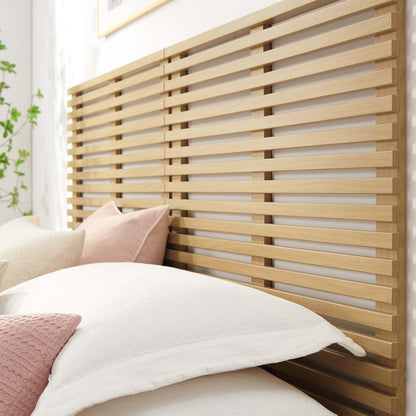 Modway - Render Wall Mount King Headboard by Modway  Bedroom Headboards Brown - MOD-7111-OAK