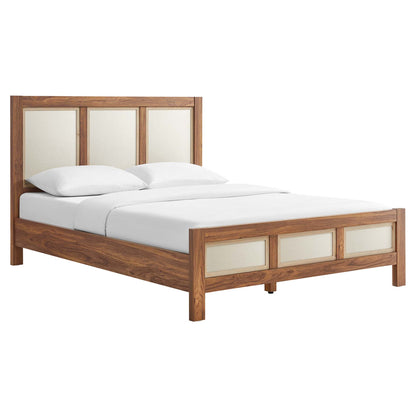 Modway - Capri Wood Grain Queen Platform Bed by Modway  Bedroom Beds Brown - MOD-7119-WAL
