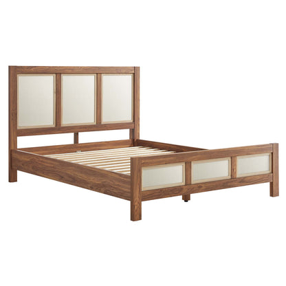 Modway - Capri Wood Grain Queen Platform Bed by Modway  Bedroom Beds Brown - MOD-7119-WAL