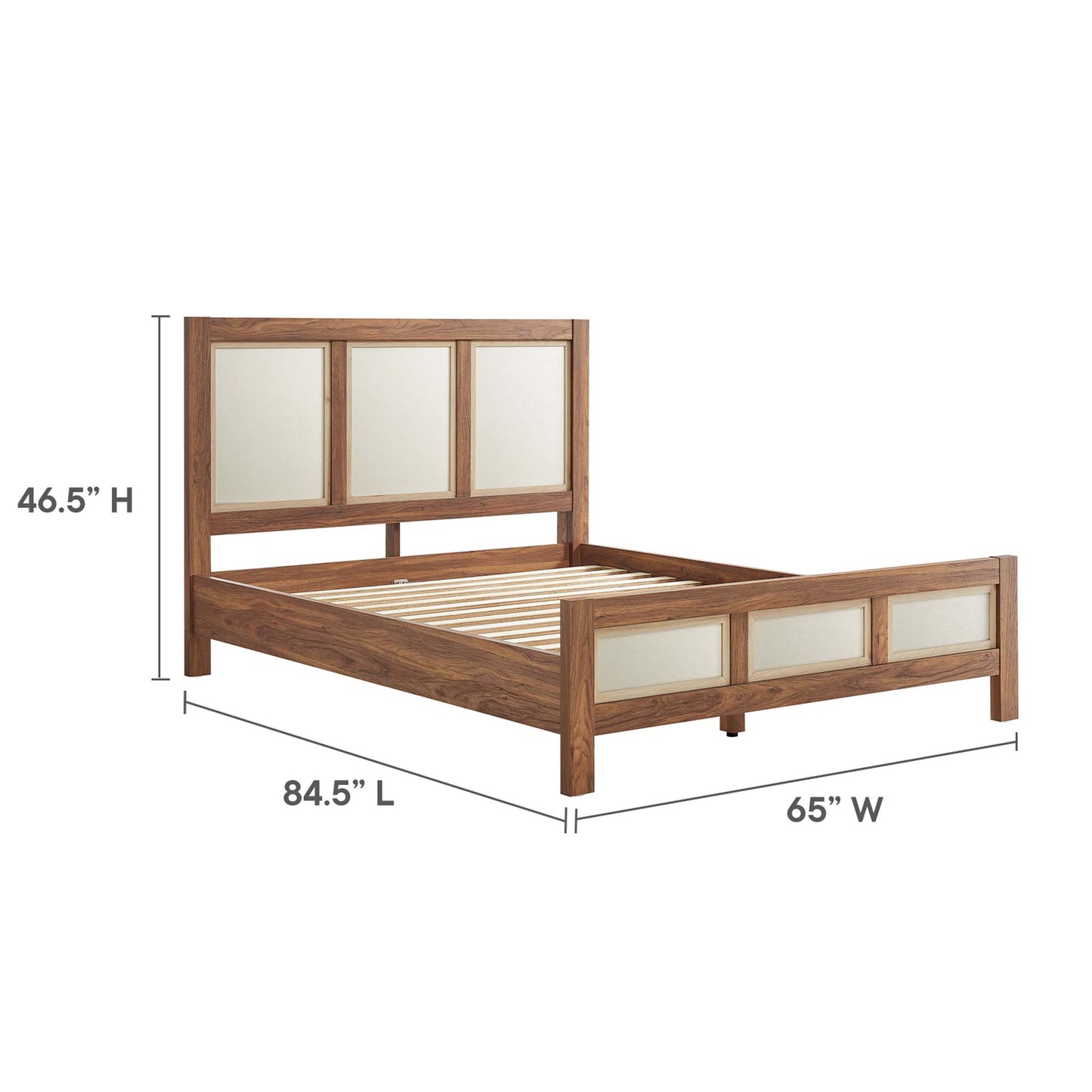 Modway - Capri Wood Grain Queen Platform Bed by Modway  Bedroom Beds Brown - MOD-7119-WAL