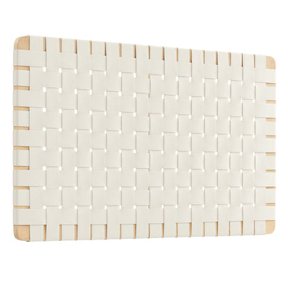 Modway - Sparta Weave Wall-Mount Vegan Leather Twin Headboard by Modway  Bedroom Headboards Brown - MOD-7120-NAT-BEI