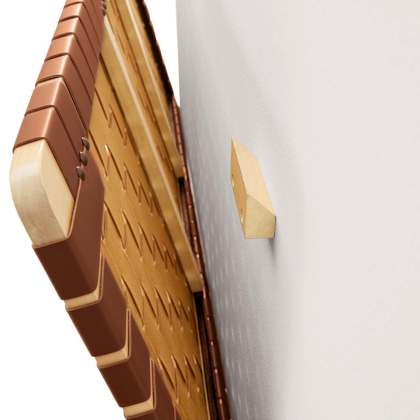 Modway - Sparta Weave Wall-Mount Vegan Leather Twin Headboard by Modway  Bedroom Headboards Brown - MOD-7120-NAT-BRN