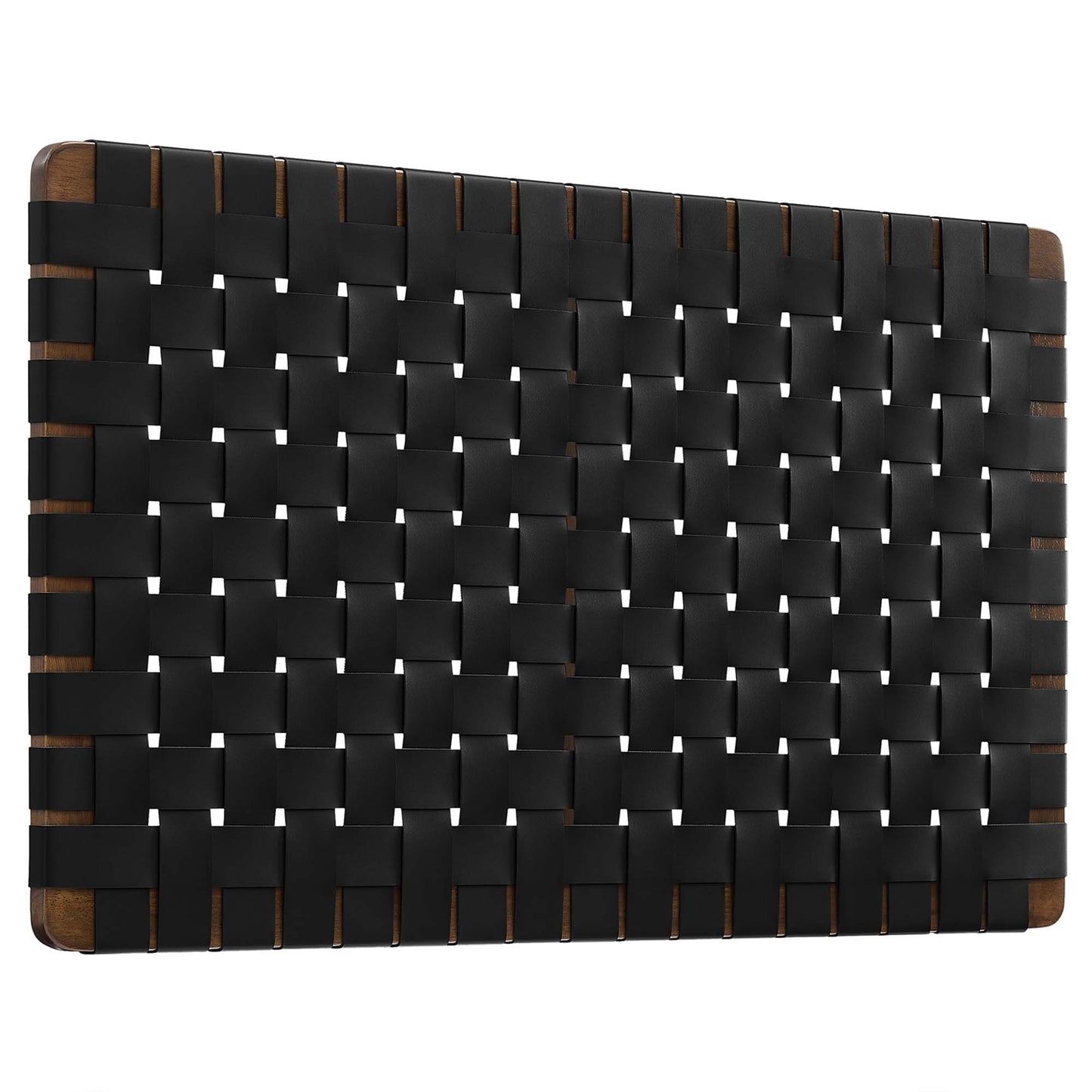 Modway - Sparta Weave Wall-Mount Vegan Leather Twin Headboard by Modway  Bedroom Headboards Black - MOD-7120-WAL-BLK