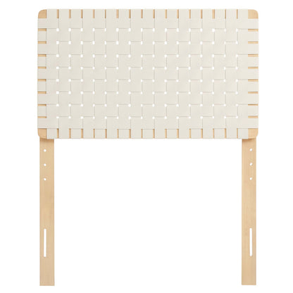 Modway - Sparta Weave Vegan Leather Twin Headboard by Modway  Bedroom Headboards Brown - MOD-7121-NAT-BEI