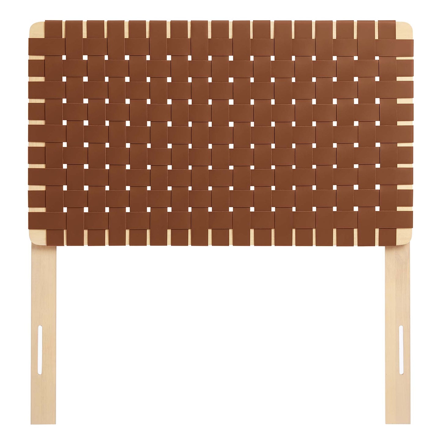 Modway - Sparta Weave Vegan Leather Twin Headboard by Modway  Bedroom Headboards Brown - MOD-7121-NAT-BRN