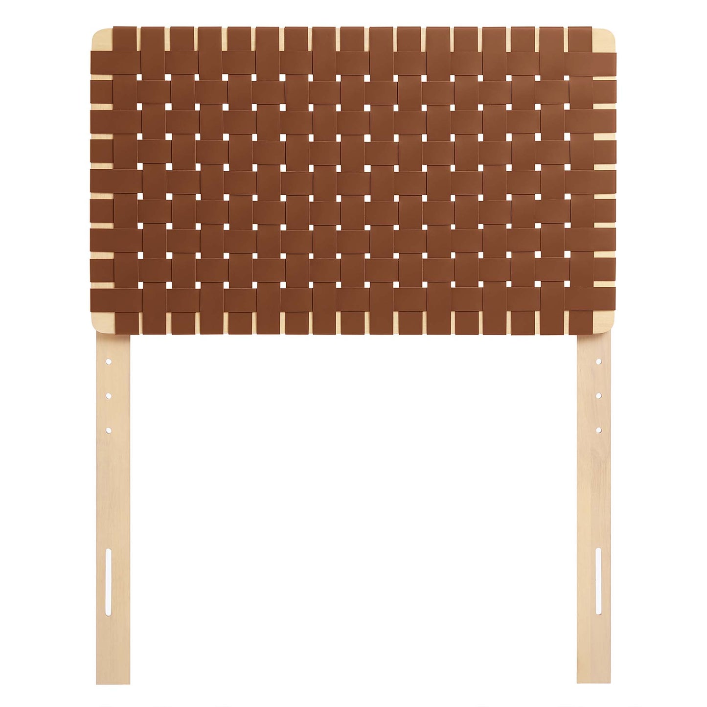 Modway - Sparta Weave Vegan Leather Twin Headboard by Modway  Bedroom Headboards Brown - MOD-7121-NAT-BRN