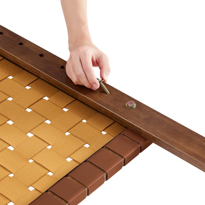 Modway - Sparta Weave Vegan Leather Twin Headboard by Modway  Bedroom Headboards Brown - MOD-7121-WAL-BRN