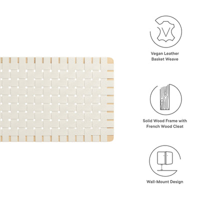 Modway - Sparta Weave Vegan Leather Full Headboard by Modway  Bedroom Headboards Brown - MOD-7122-NAT-BEI