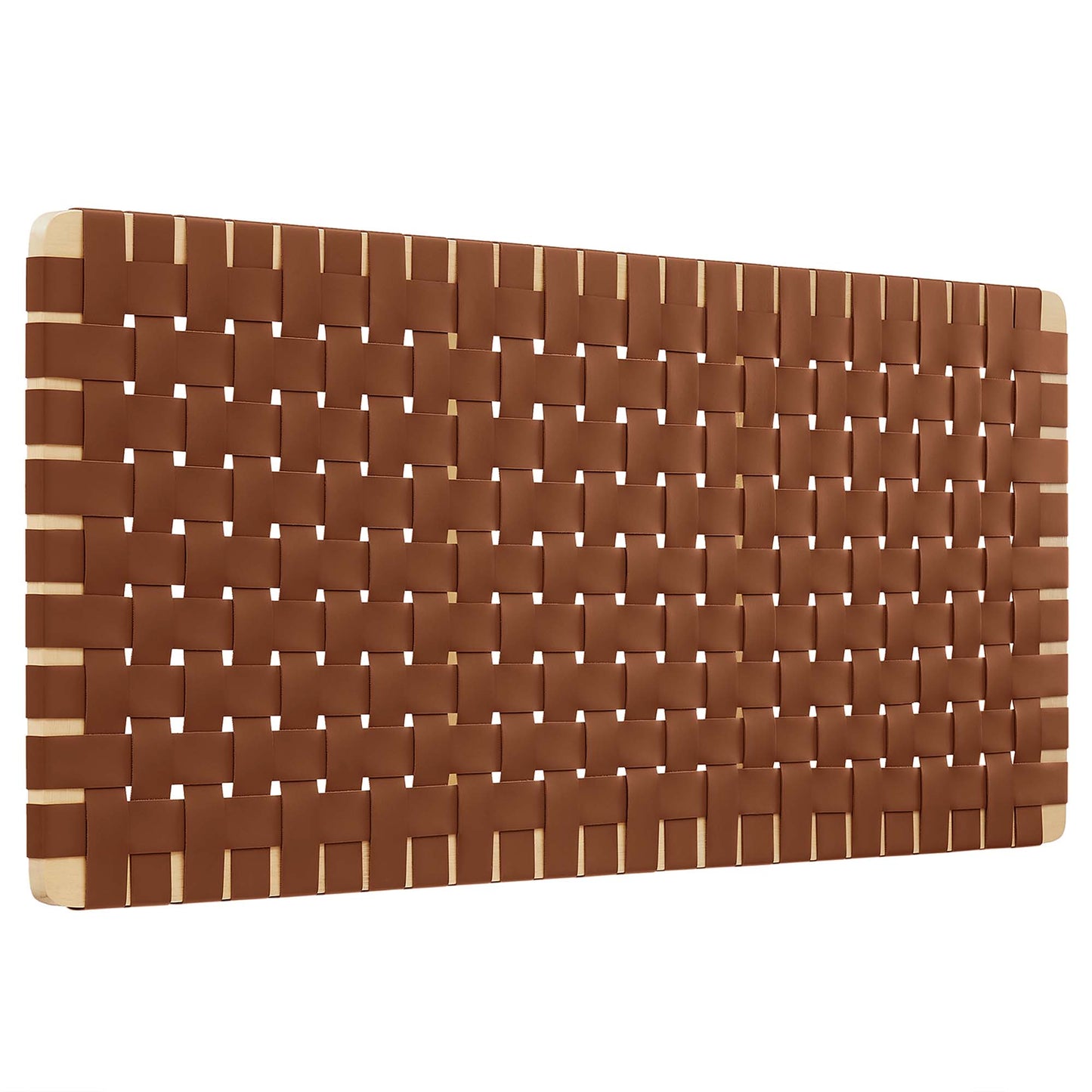 Modway - Sparta Weave Vegan Leather Full Headboard by Modway  Bedroom Headboards Brown - MOD-7122-NAT-BRN