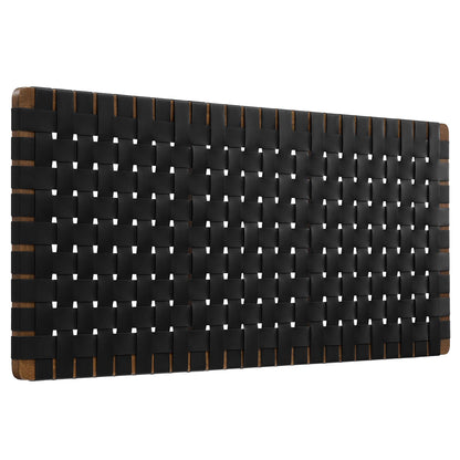 Modway - Sparta Weave Vegan Leather Full Headboard by Modway  Bedroom Headboards Black - MOD-7122-WAL-BLK