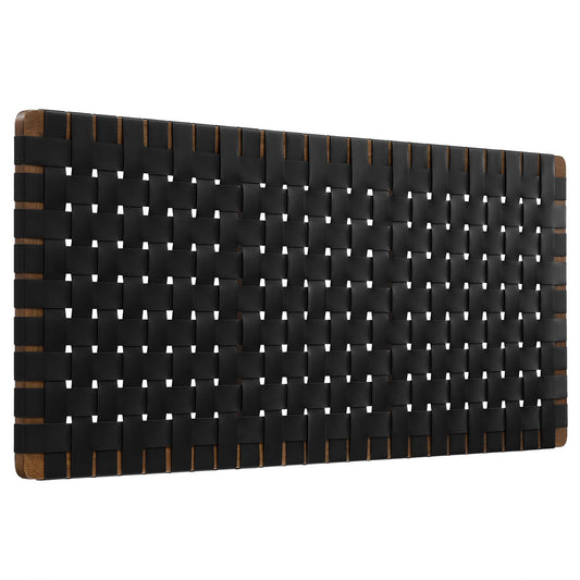 Modway - Sparta Weave Vegan Leather Full Headboard by Modway  Bedroom Headboards Black - MOD-7122-WAL-BLK