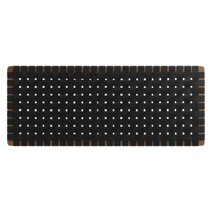 Modway - Sparta Weave Vegan Leather Full Headboard by Modway  Bedroom Headboards Black - MOD-7122-WAL-BLK