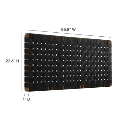 Modway - Sparta Weave Vegan Leather Full Headboard by Modway  Bedroom Headboards Black - MOD-7122-WAL-BLK