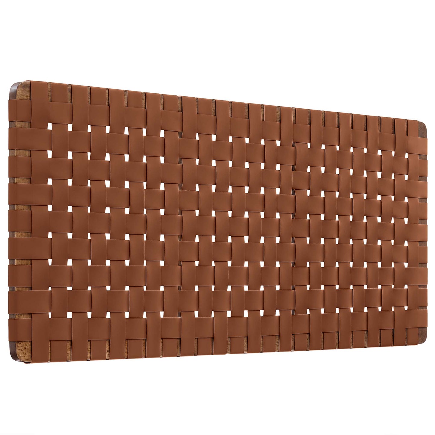 Modway - Sparta Weave Vegan Leather Full Headboard by Modway  Bedroom Headboards Brown - MOD-7122-WAL-BRN